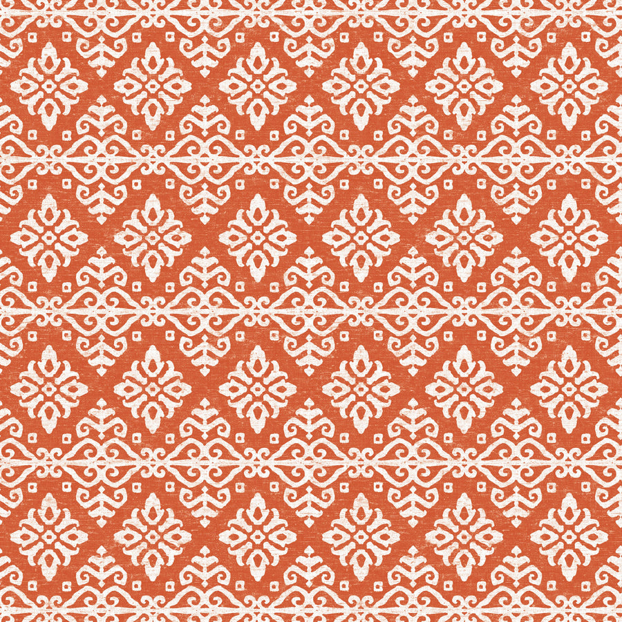 Amadora Squares Rust Mural Wallpaper