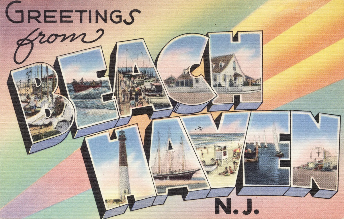 Greetings From Beach Haven Mural Wallpaper - pure wallpaper artwork