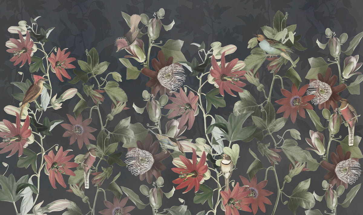Seven Birds Mural Wallpaper - Edition 3 - pure wallpaper artwork