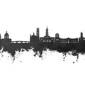 Toulouse France Skyline Black & White Mural Wallpaper - pure wallpaper artwork