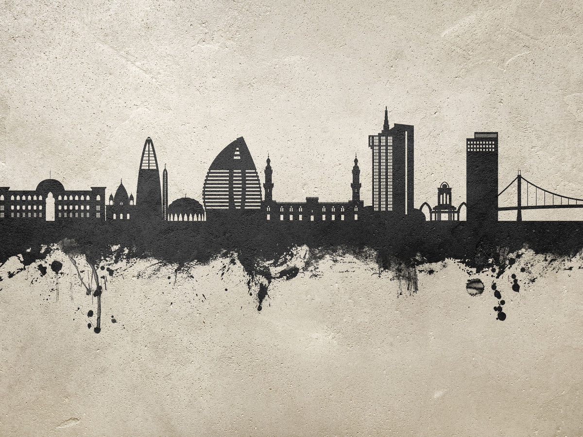 Khartoum Sudan Skyline Concrete Mural Wallpaper - pure wallpaper artwork