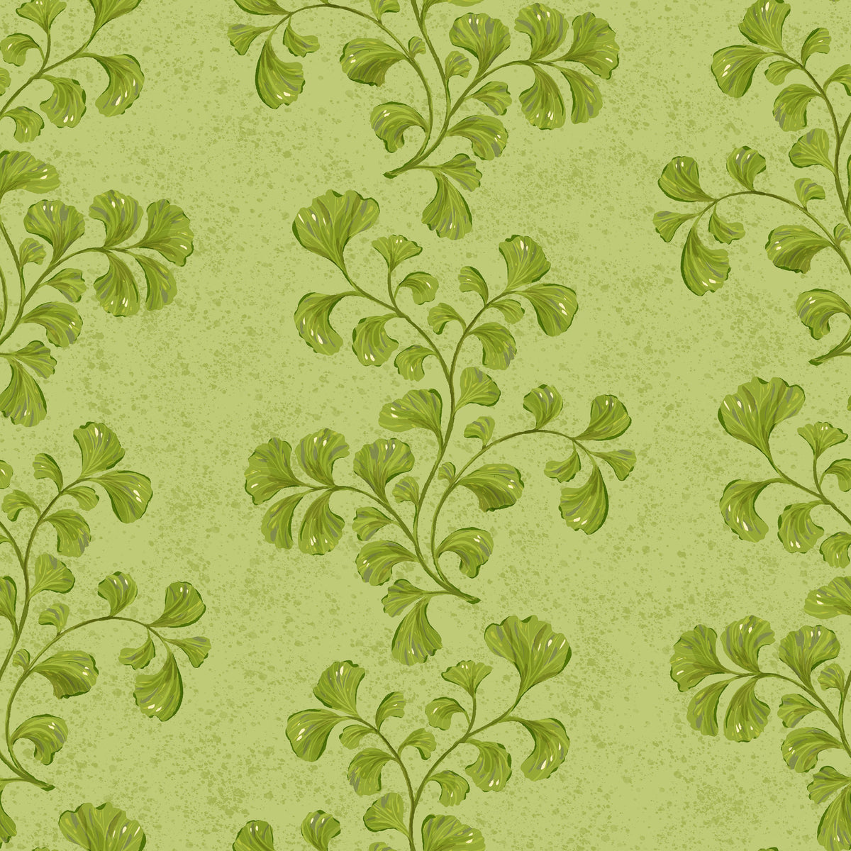 Fern Stripes, Lime Green Mural Wallpaper - pure wallpaper artwork