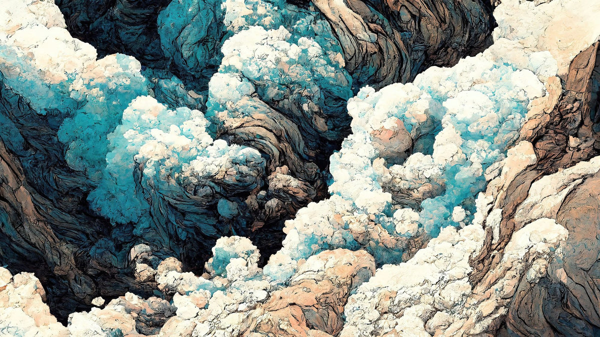Clouds and Waves Mural Wallpaper - pure wallpaper artwork