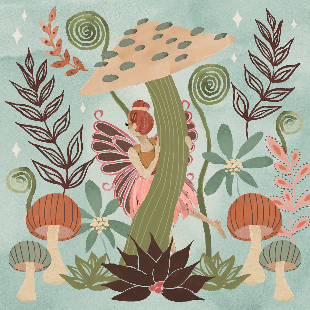 Floralscape Fairies III Mural Wallpaper - pure wallpaper artwork