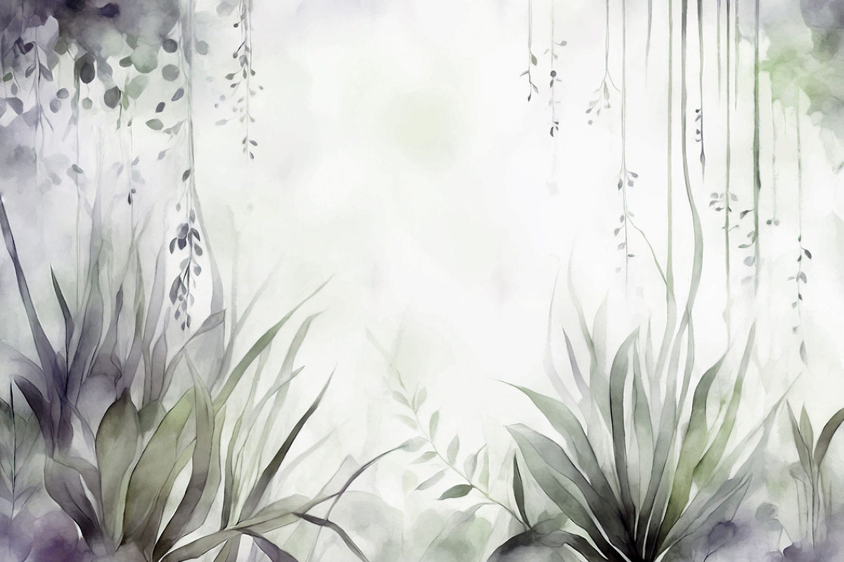 Transparent Garden Winter Mural Wallpaper - pure wallpaper artwork
