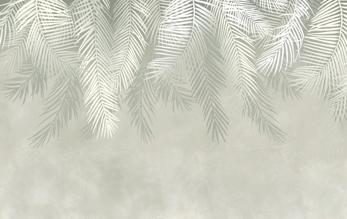 Palms Above, Mint Green Mural Wallpaper - pure wallpaper artwork