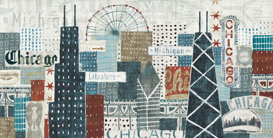 Hey Chicago Mural Wallpaper