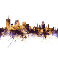 Quebec Canada Skyline Purple & Gold Mural Wallpaper - pure wallpaper artwork