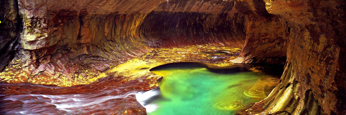 Emerald Canyon Oasis Mural Wallpaper - pure wallpaper artwork