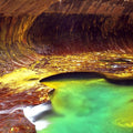 Emerald Canyon Oasis Mural Wallpaper - pure wallpaper artwork