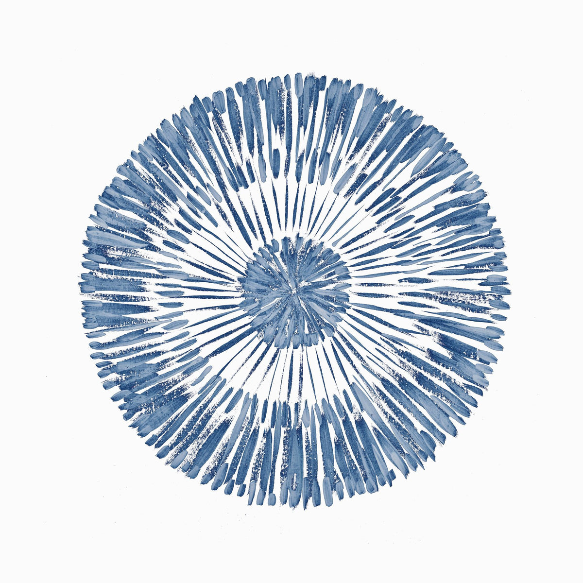 Coastal Block Print II Blue Mural Wallpaper - pure wallpaper artwork