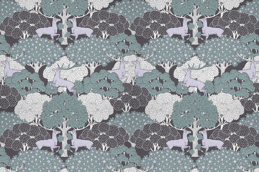 Dancing Deers Mural Wallpaper