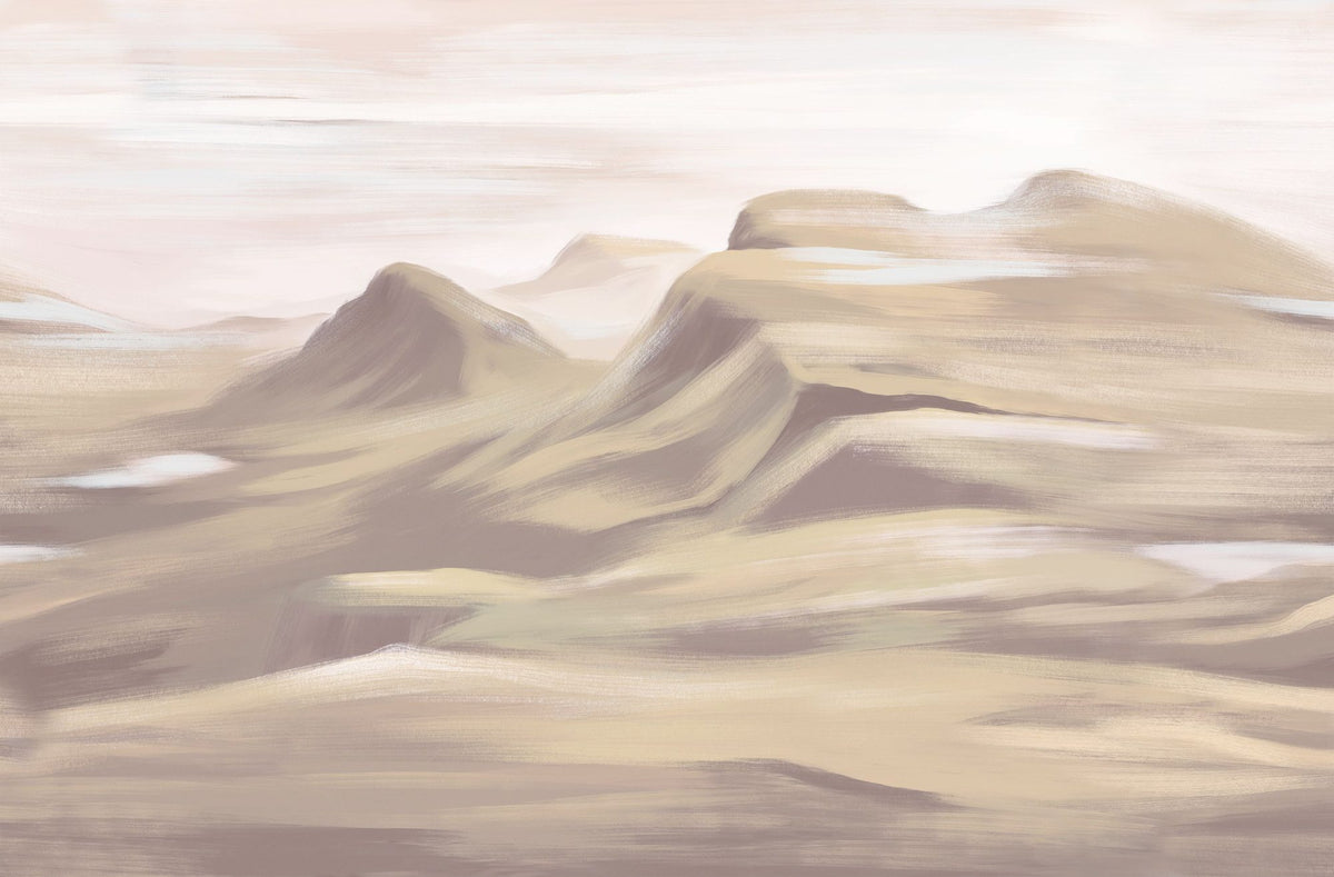 Oil Mountain, Mocha Mural Wallpaper - pure wallpaper artwork