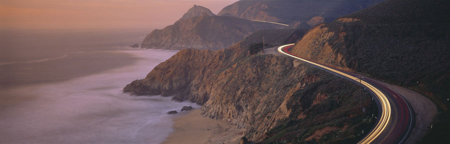 Coastal Light Trail Mural Wallpaper