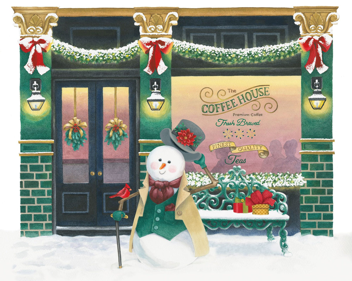 Main Street Christmas II Mural Wallpaper - pure wallpaper artwork