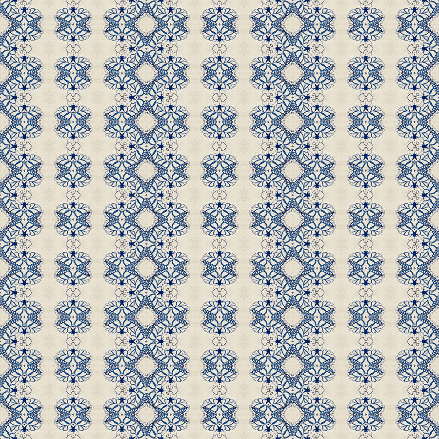 Nara Indigo Embroidery Mural Wallpaper