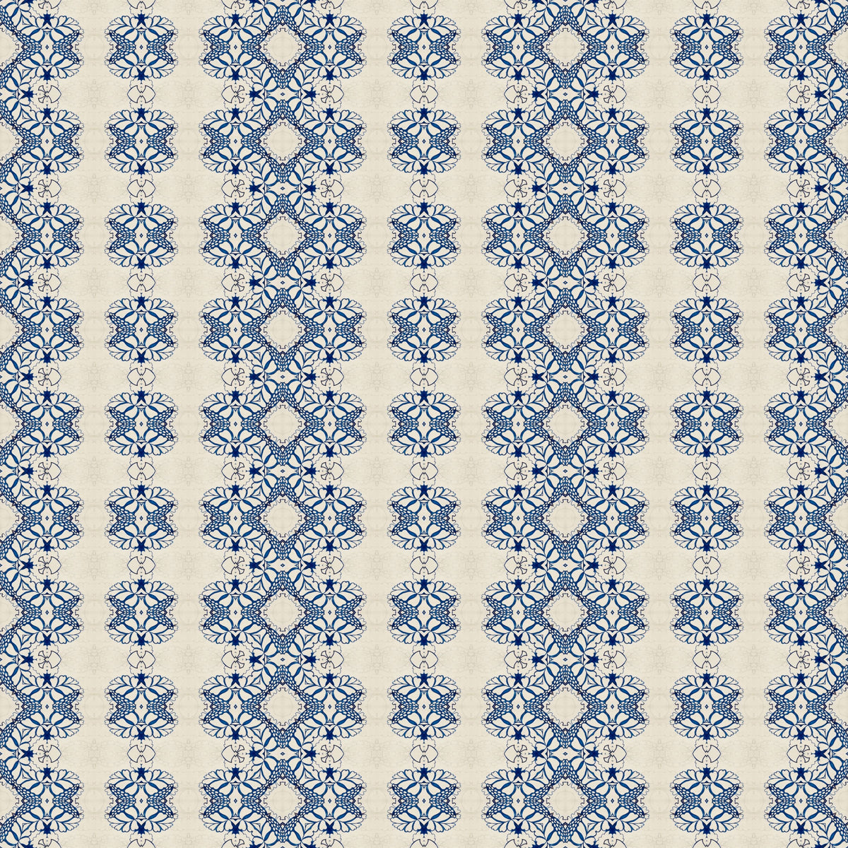 Nara Indigo Embroidery Mural Wallpaper - pure wallpaper artwork