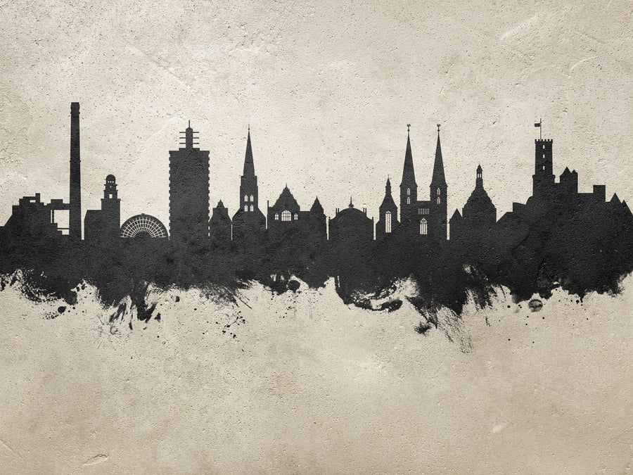 Bielefeld Germany Skyline Concrete Mural Wallpaper