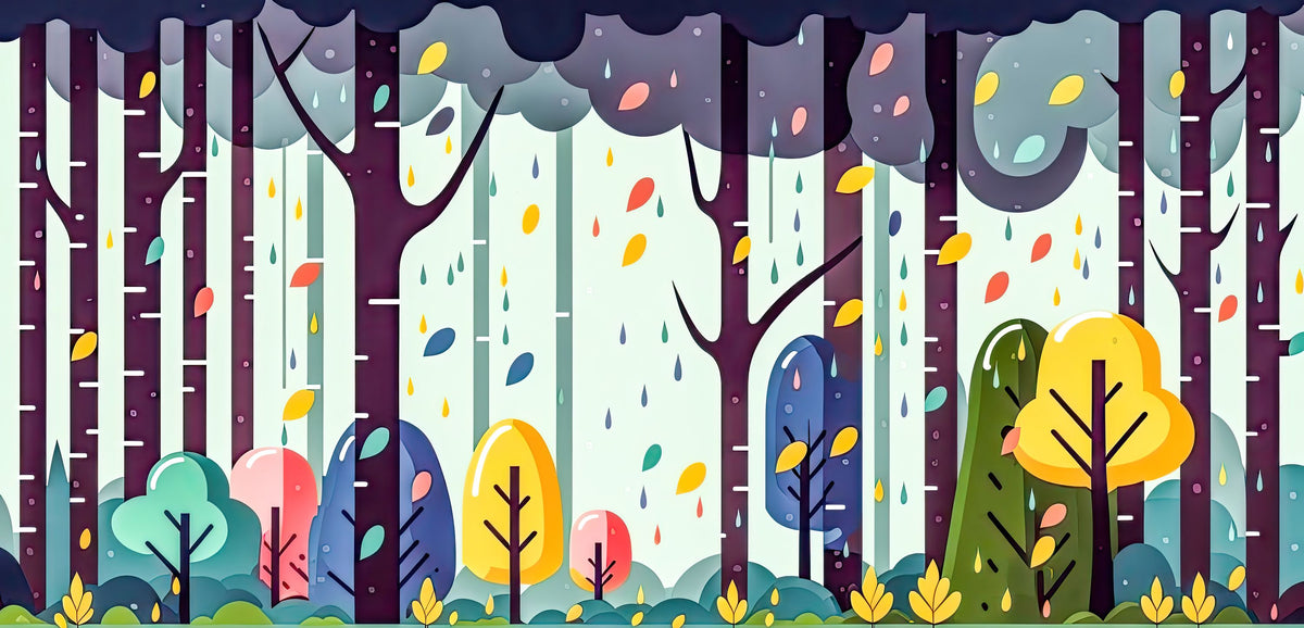 Fantasy Forest Winter Mural Wallpaper - pure wallpaper artwork