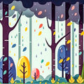 Fantasy Forest Winter Mural Wallpaper - pure wallpaper artwork
