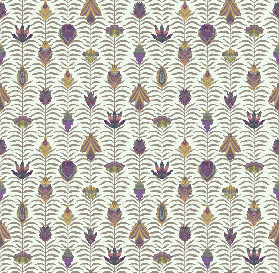 Marble Papers Flowers V.2, Lilac Mural Wallpaper