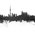 Toronto Canada Skyline Black & White Mural Wallpaper - pure wallpaper artwork