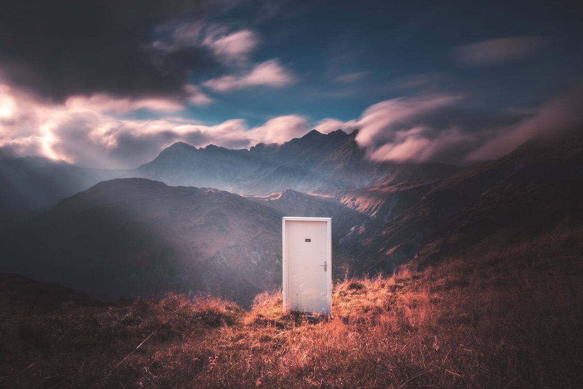 Mountain Door Mural Wallpaper - pure wallpaper artwork