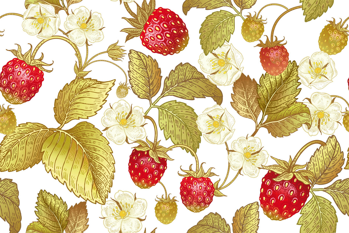 Strawberry Field Mural Wallpaper - pure wallpaper artwork