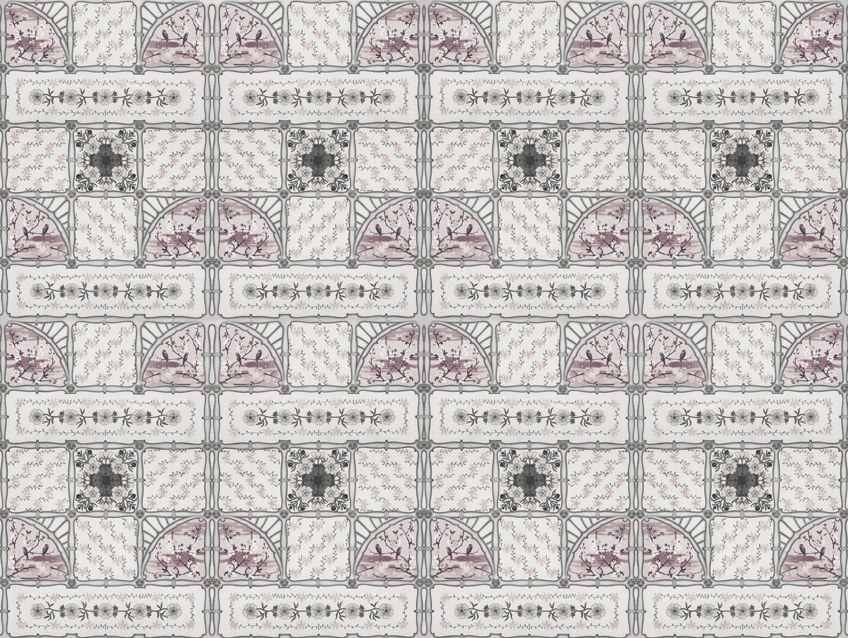 Sakura & Bird, Rose Mural Wallpaper - pure wallpaper artwork