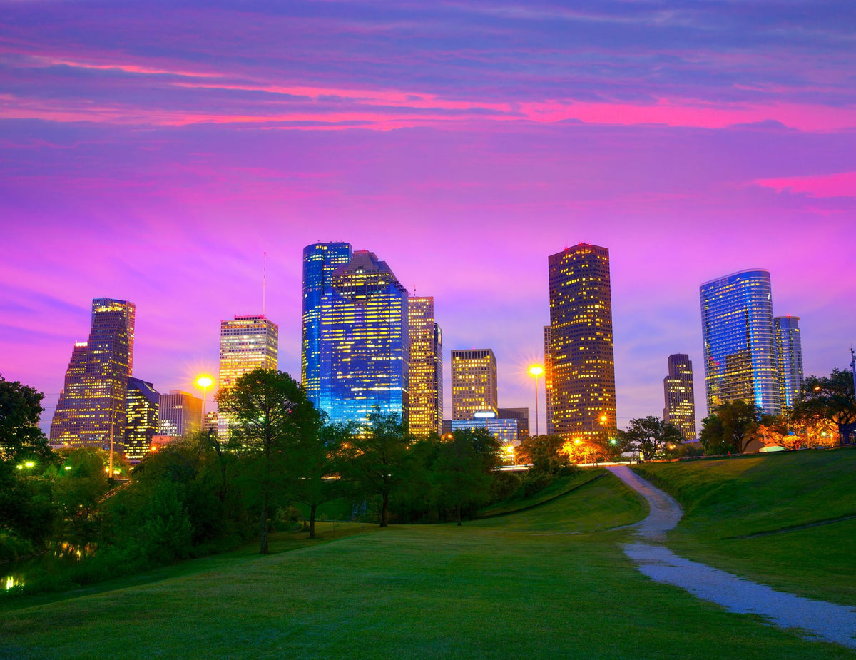 Houston Twilight Mural Wallpaper - pure wallpaper artwork