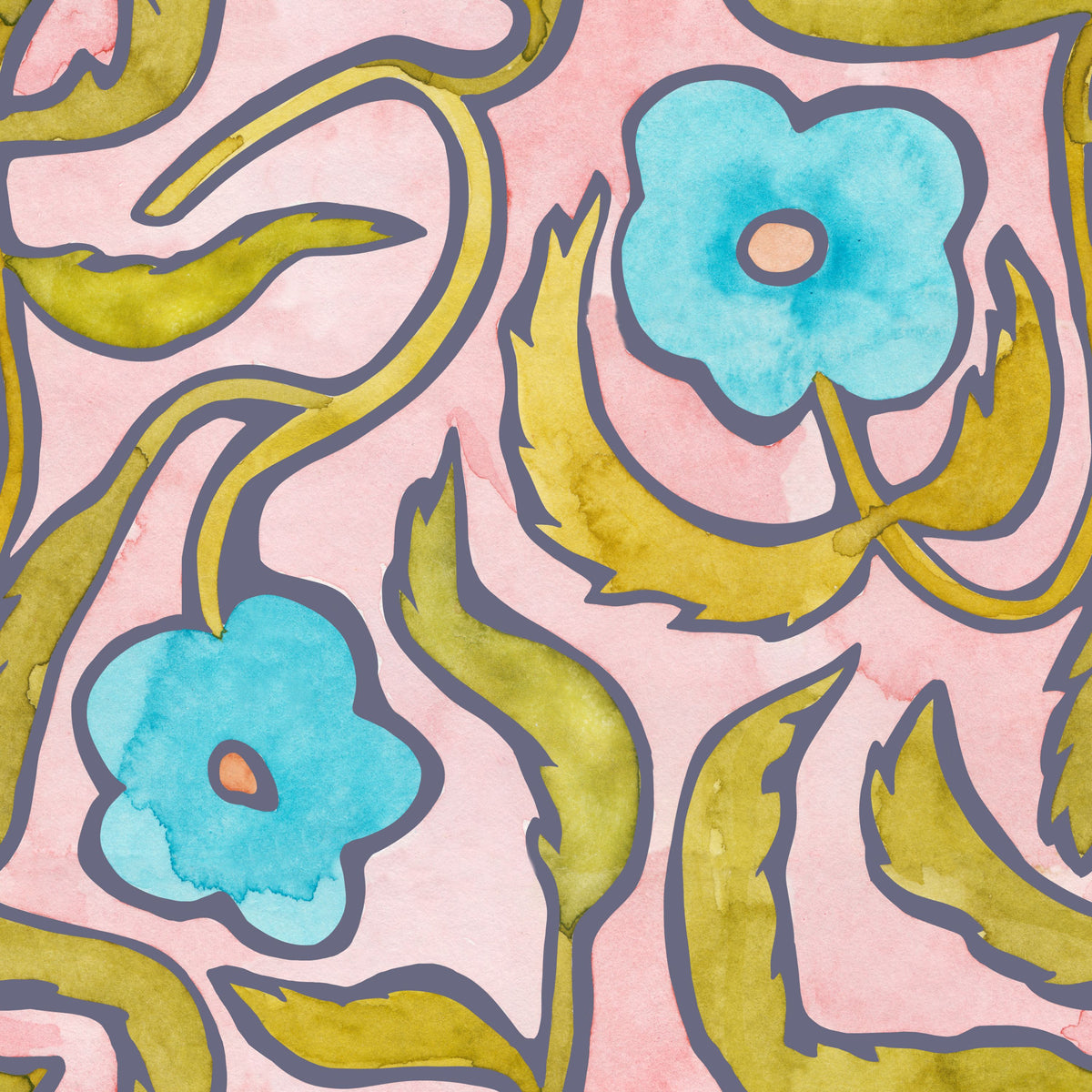 My Flower Pink Mural Wallpaper - pure wallpaper artwork
