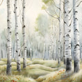 Spring Birch Mural Wallpaper - pure wallpaper artwork