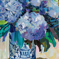 August Bloom Blue Hydrangea Mural Wallpaper - pure wallpaper artwork