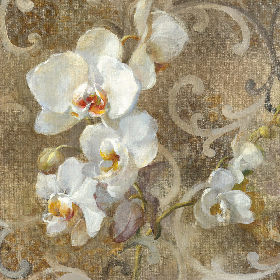 White Orchid Mural Wallpaper