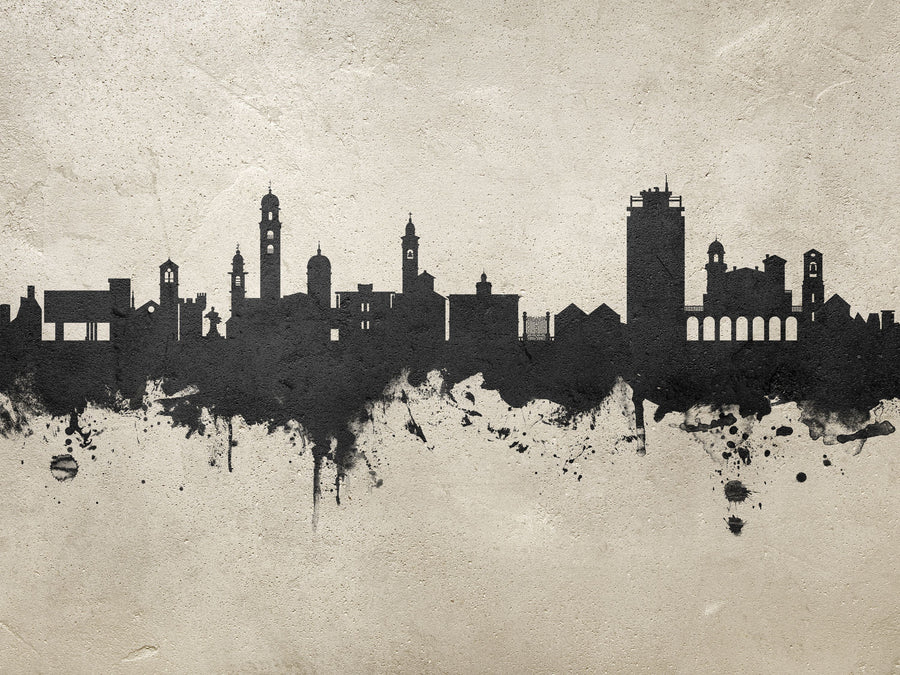 Lugano Switzerland Skyline Concrete Mural Wallpaper