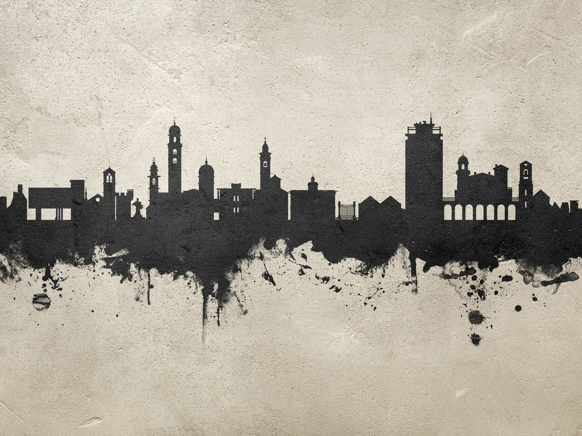 Lugano Switzerland Skyline Concrete Mural Wallpaper - pure wallpaper artwork