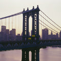 Golden Hour Brooklyn Bridge Reflections Mural Wallpaper - pure wallpaper artwork
