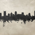 Nashville Tennessee Skyline Concrete Mural Wallpaper - pure wallpaper artwork