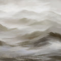 Foggy Mountains, Sepia Mural Wallpaper - pure wallpaper artwork