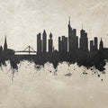 Frankfurt Skyline Concrete Mural Wallpaper - pure wallpaper artwork