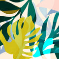 Popping Monstera Leaves Mural Wallpaper - pure wallpaper artwork