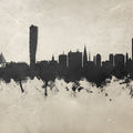 Malmö Sweden Skyline Concrete Mural Wallpaper - pure wallpaper artwork