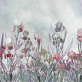 Iris Field Blueish Mural Wallpaper - pure wallpaper artwork