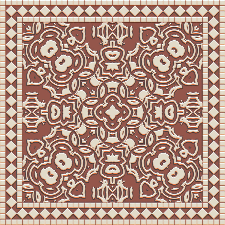 Mission Cement Tiles, Brick Mural Wallpaper