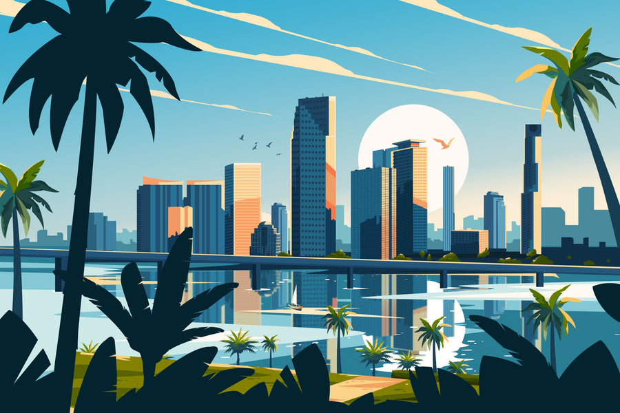Travel Miami Mural Wallpaper