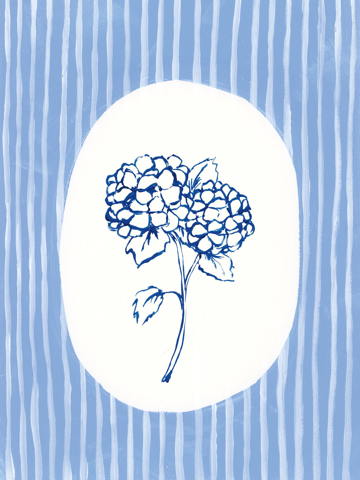 Striped Floral I Mural Wallpaper - pure wallpaper artwork