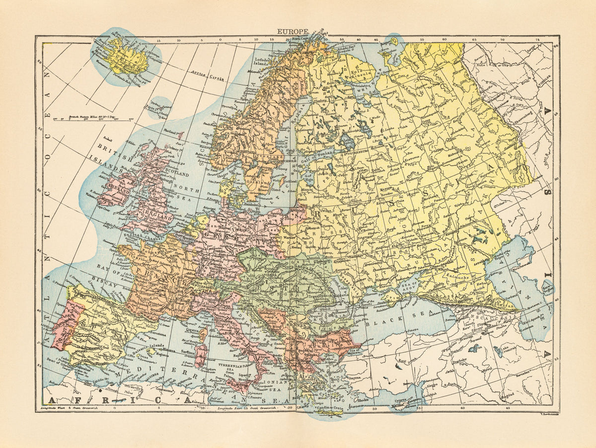 Map of Europe Mural Wallpaper - pure wallpaper artwork