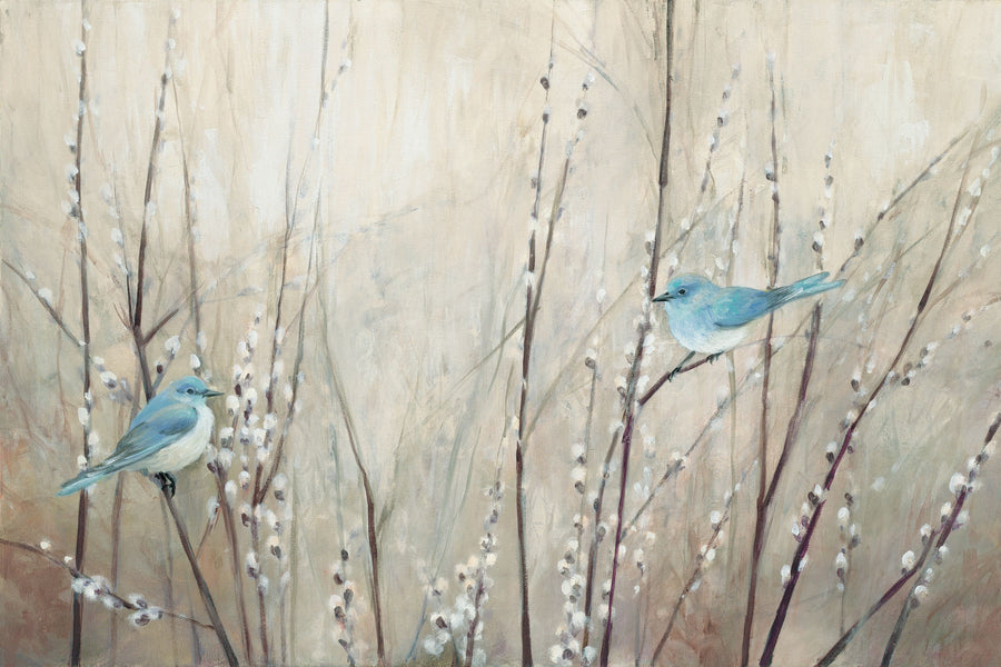 Pretty Birds Neutral Mural Wallpaper