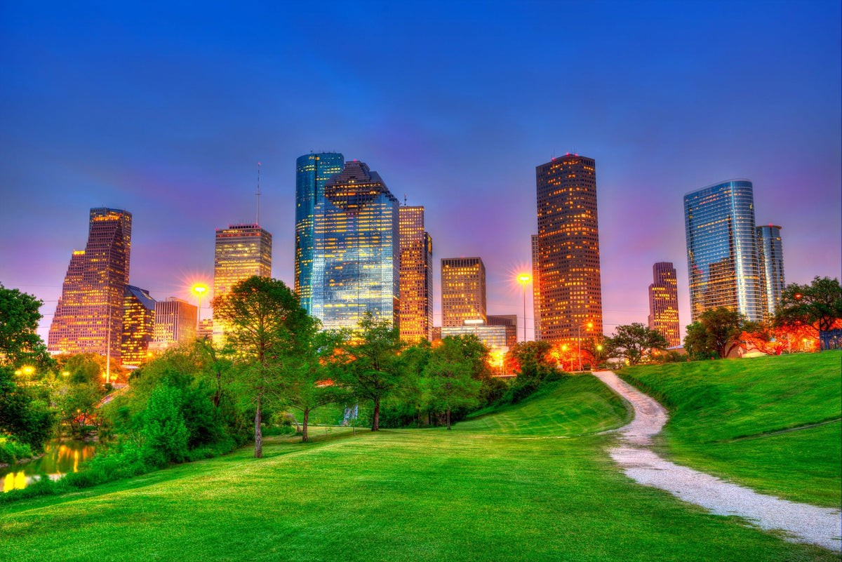 Lush Houston Sunset Mural Wallpaper - pure wallpaper artwork