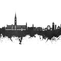 Salisbury England Skyline Black & White Mural Wallpaper - pure wallpaper artwork